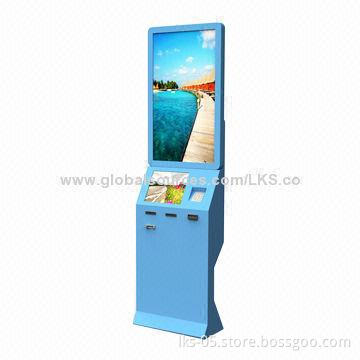 Bill Payment Machine Kiosk with 42-inch Touch Screen and Motorized Card Reader